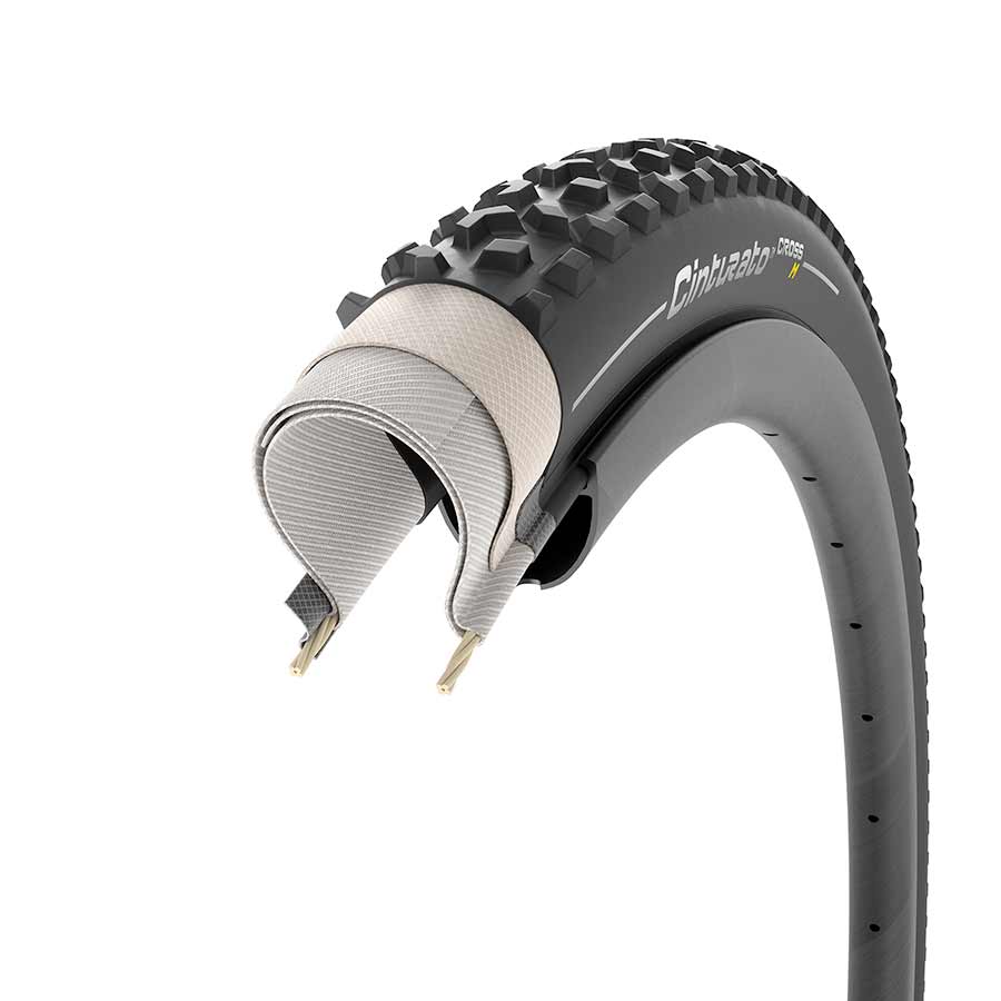 Pirelli, Cinturato Cross M, Gravel Tire, 700x33C, Folding, Tubeless Ready, SpeedGrip, 127TPI, Black