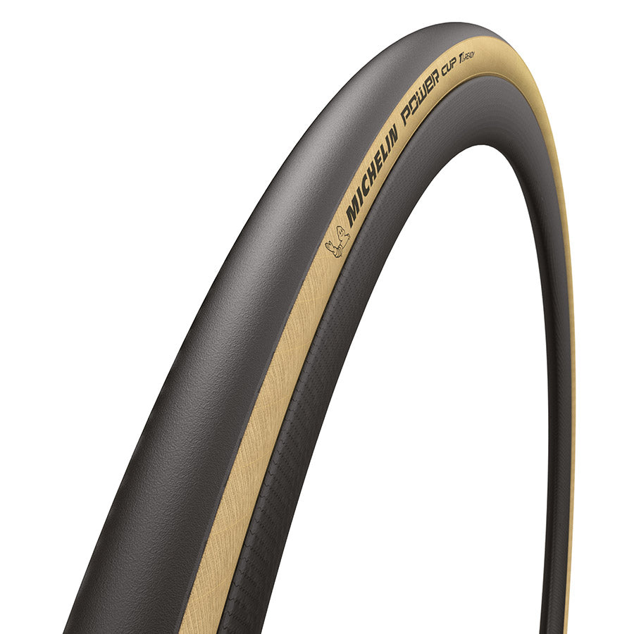 Michelin, Power Cup TLR, Road Tire, 700x25C, Folding, Tubeless Ready, X-Race, Tubeless Shield, 4x120TPI, Black