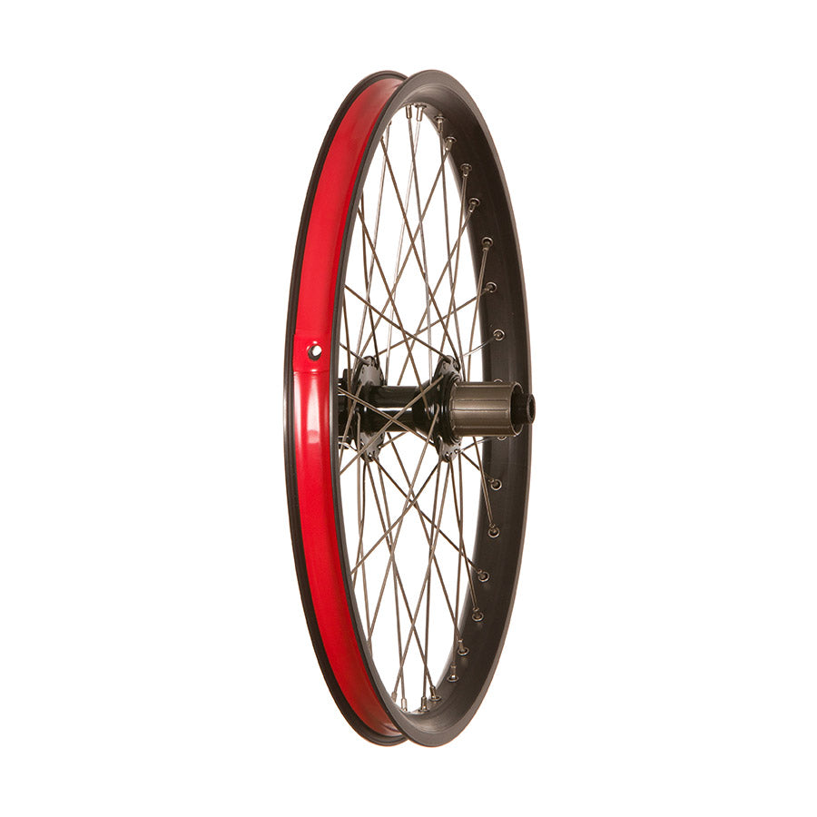 YUBA, Spicy Curry V3 Rear Wheel142x12mm, 20'', HG, Silver Spokes, 36 hole, 6 bolt disc - Dished 10mm to ND side.