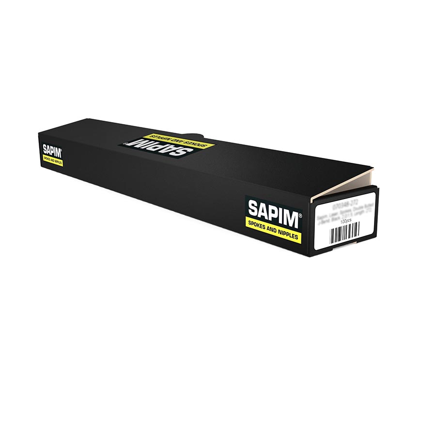 Sapim, Leader, Spokes, J-Bend, Black, 2.0, Length: 252, 100pcs