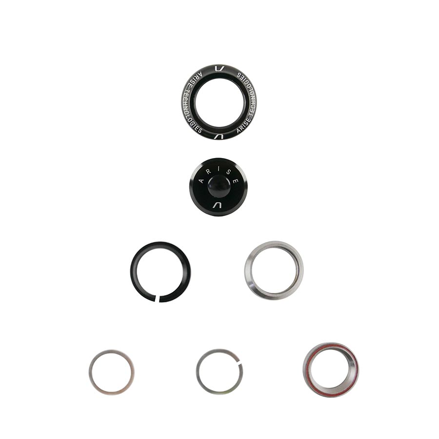 ARISE, Crystal 1-1/8'', Headset, Integrated, Complete, Black