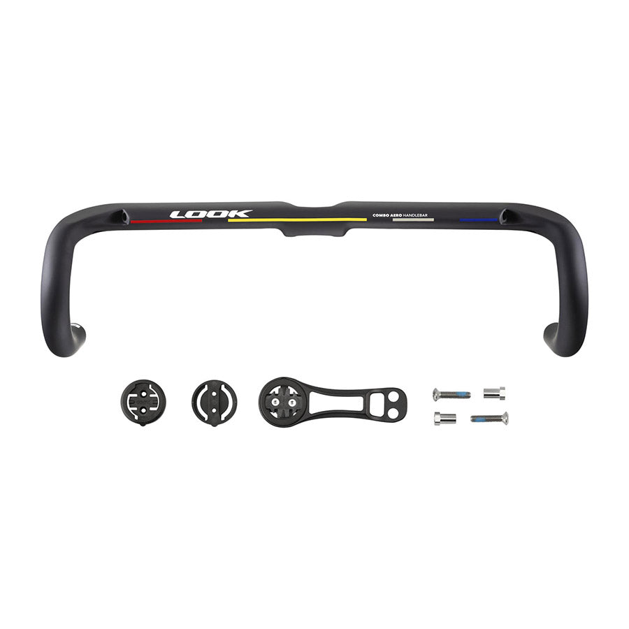 Look, Combo Aero Stealth Mat Glossy, Drop Handlebar, 380mm, Black