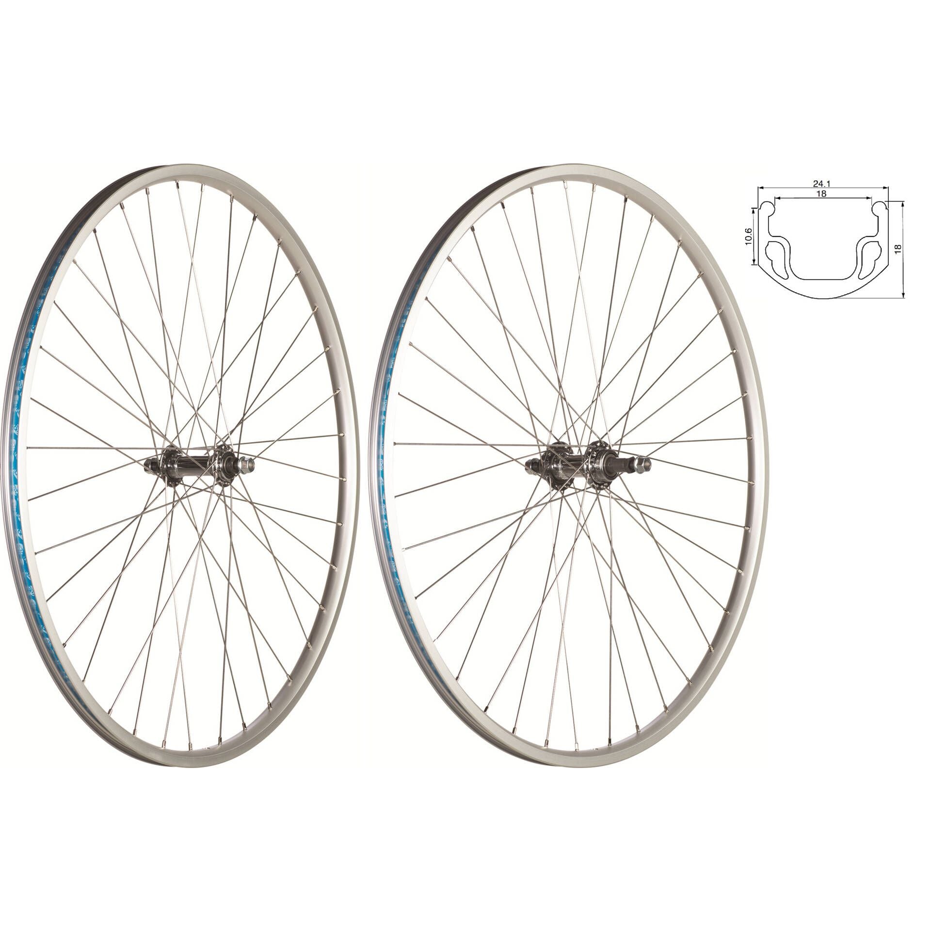 Roue de route vintage à écrous 49°N 27"