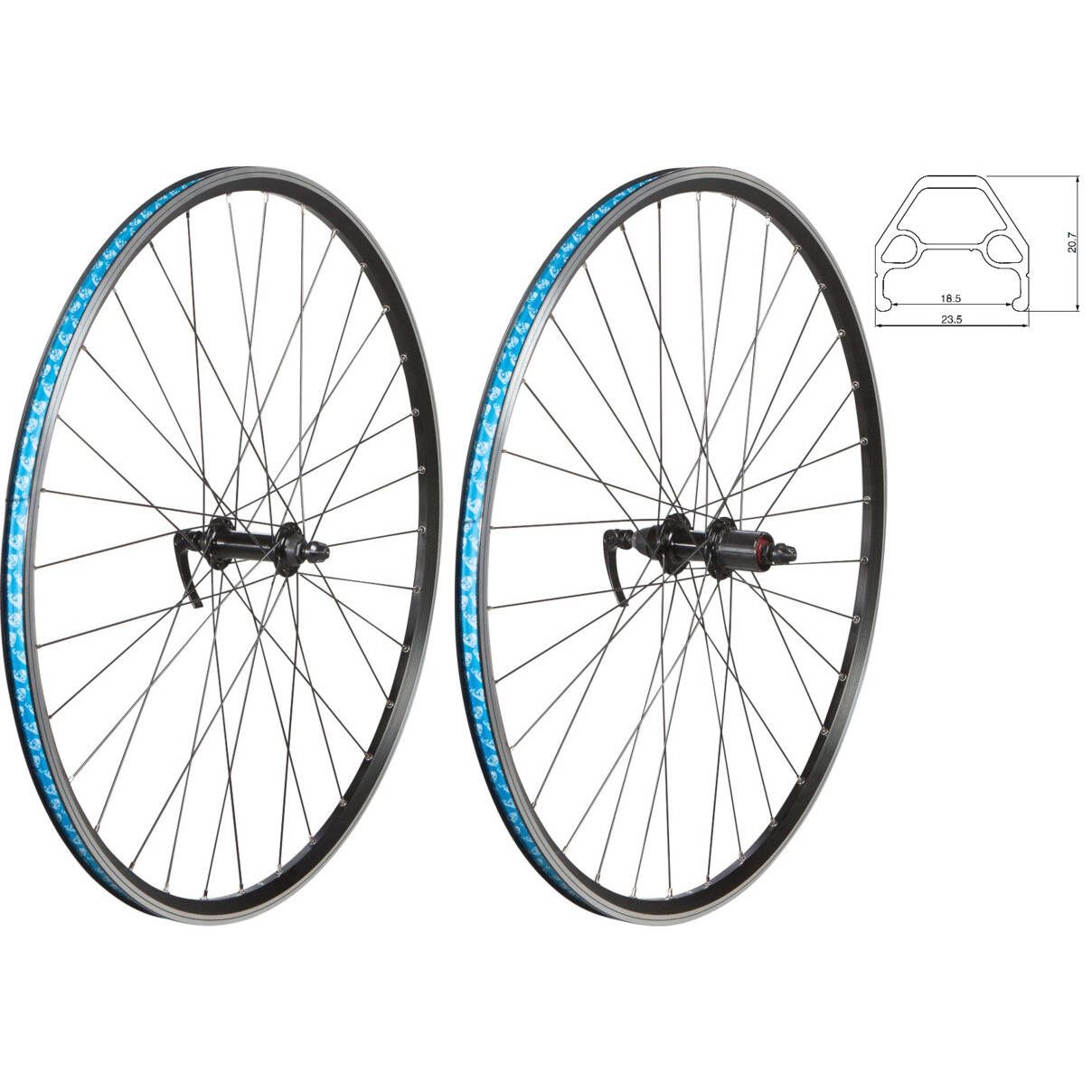 Roue VTT/Urbain à frein sur jante 49°N 29"/700C avec blocage de différentiel à serrage rapide