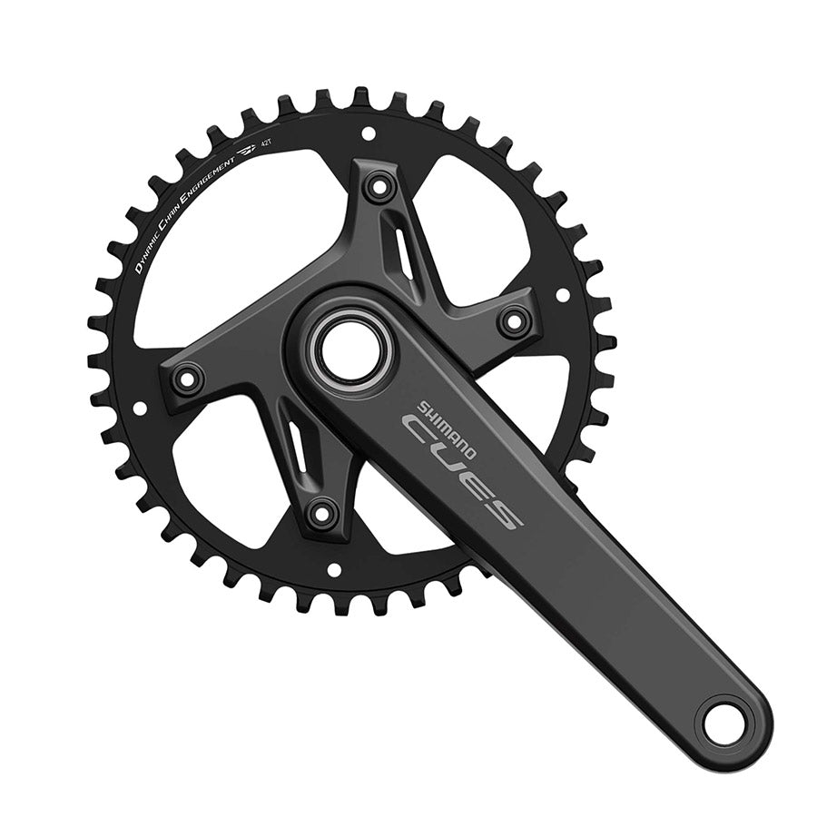 Shimano, CUES FC-U6040-1, Crankset, Speed: 9/10/11, Spindle: 24mm, BCD: 110, 40, Hollowtech II, 170mm, Black, Road Disc, EFCU60401CXB0X