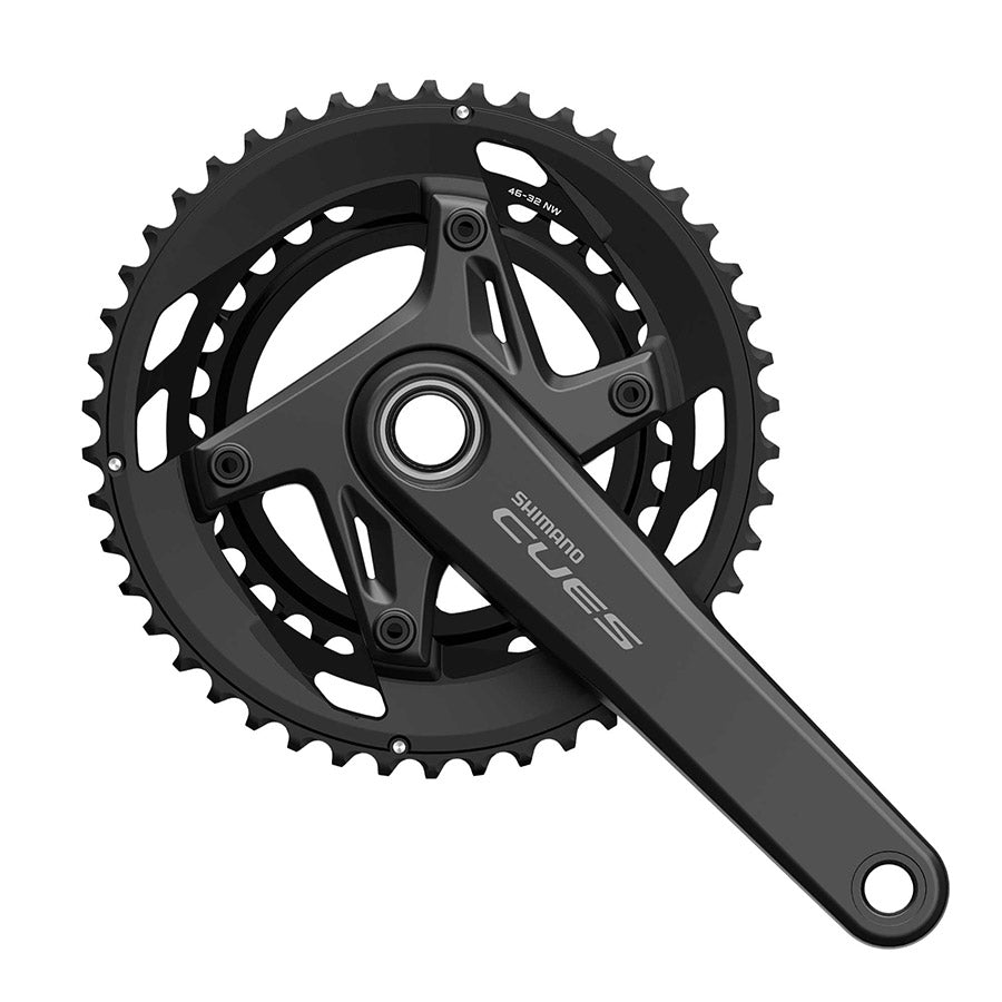 Shimano, CUES FC-U6040-2, Crankset, Speed: 9/10, Spindle: 24mm, BCD: 110, 32/46, Hollowtech II, 170mm, Black, Road Disc, EFCU60402CX62