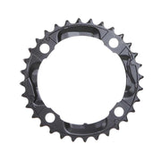 Shimano, Y1LD98090, 36T, 9sp, BCD: 104mm, 4 Bolt, Deore FC-M590, Middle Chainring, For 26/36/48, Aluminum, Black