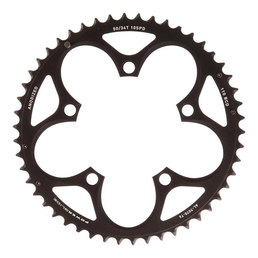 SRAM, 34T, 10 sp, BCD 110mm, 5-Bolt, Inner Chainring, For 34/50, Aluminum, Black, 11.6215.197.020
