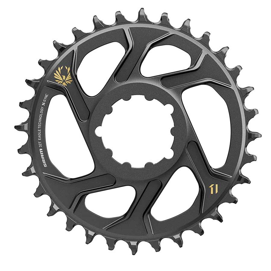 SRAM, X-SYNC 2 SL 3mm, Chainring, Teeth: 32, Speed: 11/12, BCD: Direct Mount, Single, Aluminum, Gold