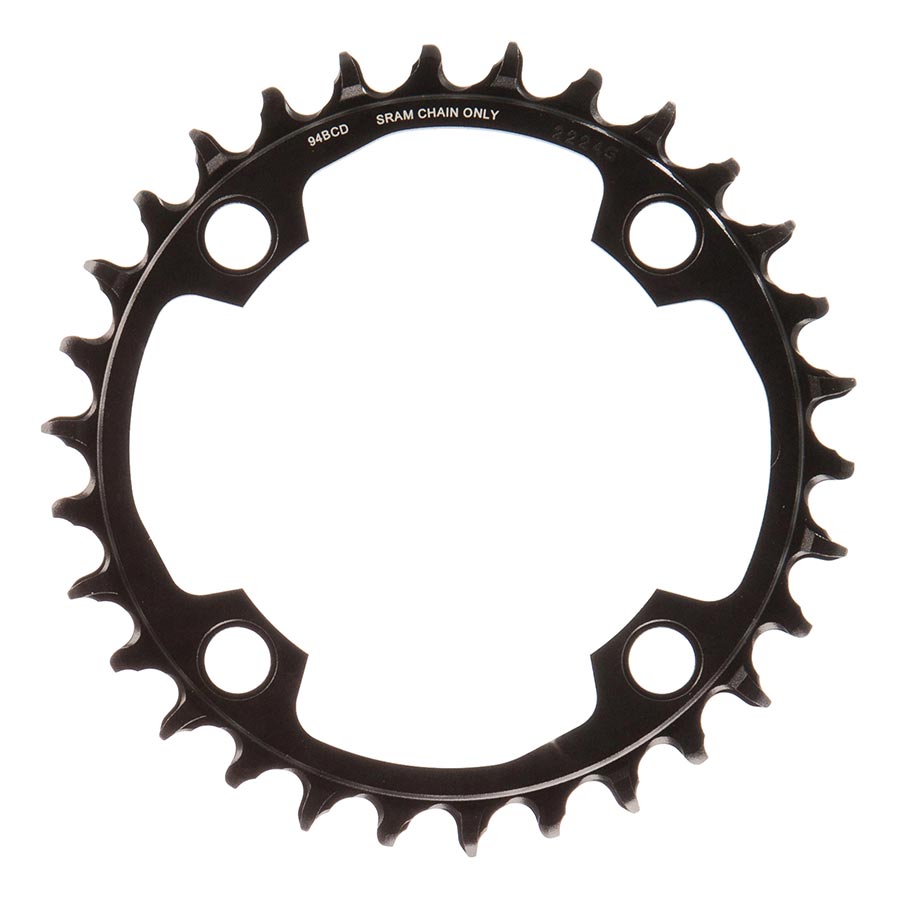 SRAM, X-SYNC 2 94mm Light E-MTB, Chainring, Teeth: 30, Speed: 12, BCD: 94, Bolts: 4, Single, Aluminum, Black
