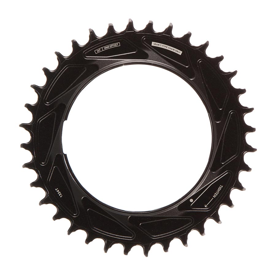 SRAM, Eagle T-Type Thread Mount 0mm Offset, Chainring, Teeth: 32, Speed: 12, BCD: Thread Mount, Aluminum, Black