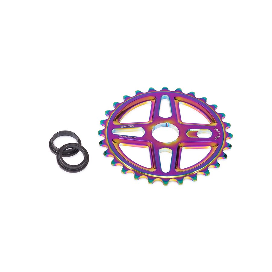 Salt Plus, Center, Chainring, Teeth: 25, 6061-T6 Aluminum, Multicolor