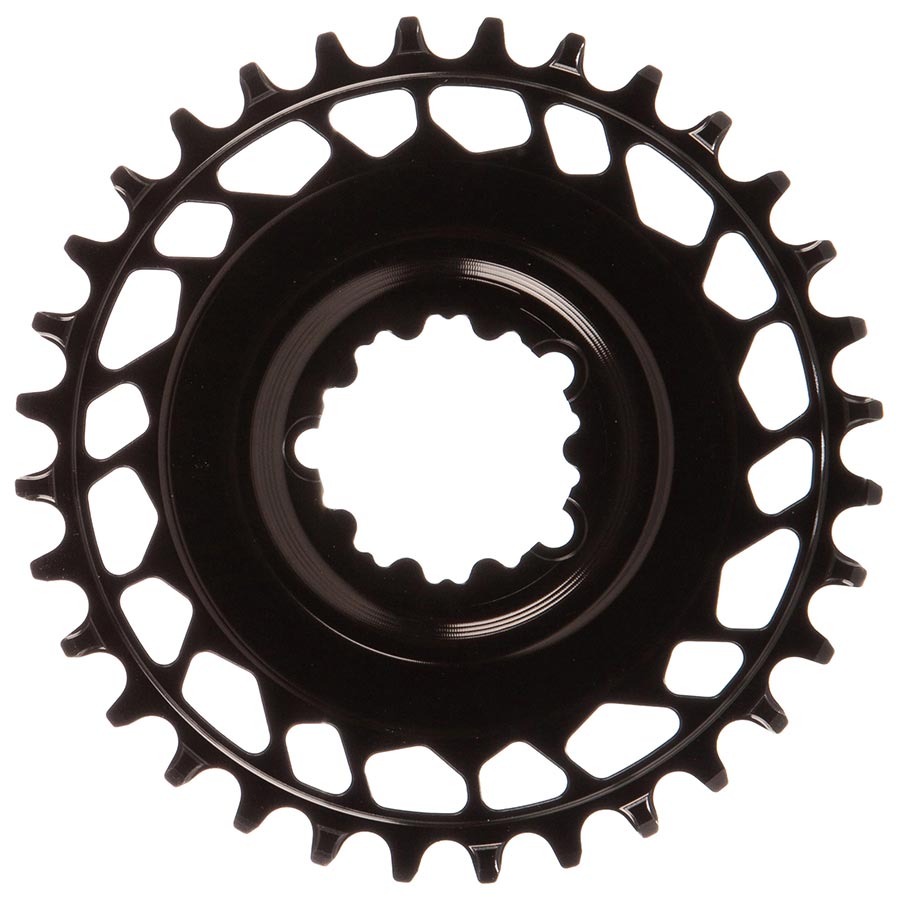 Works Components, GEO SRAM GXP, Chainring, Teeth: 32, Speed: 12, BCD: Direct Mount SRAM 3 Bolt, Front, 7075-T6 Aluminum, Black