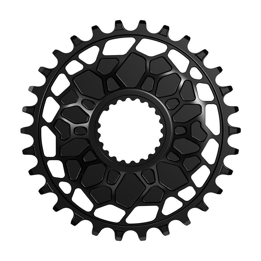 Works Components, GEO SRAM GXP, Chainring, Teeth: 32, Speed: 12, BCD: Direct Mount SRAM 3 Bolt, Front, 7075-T6 Aluminum, Black
