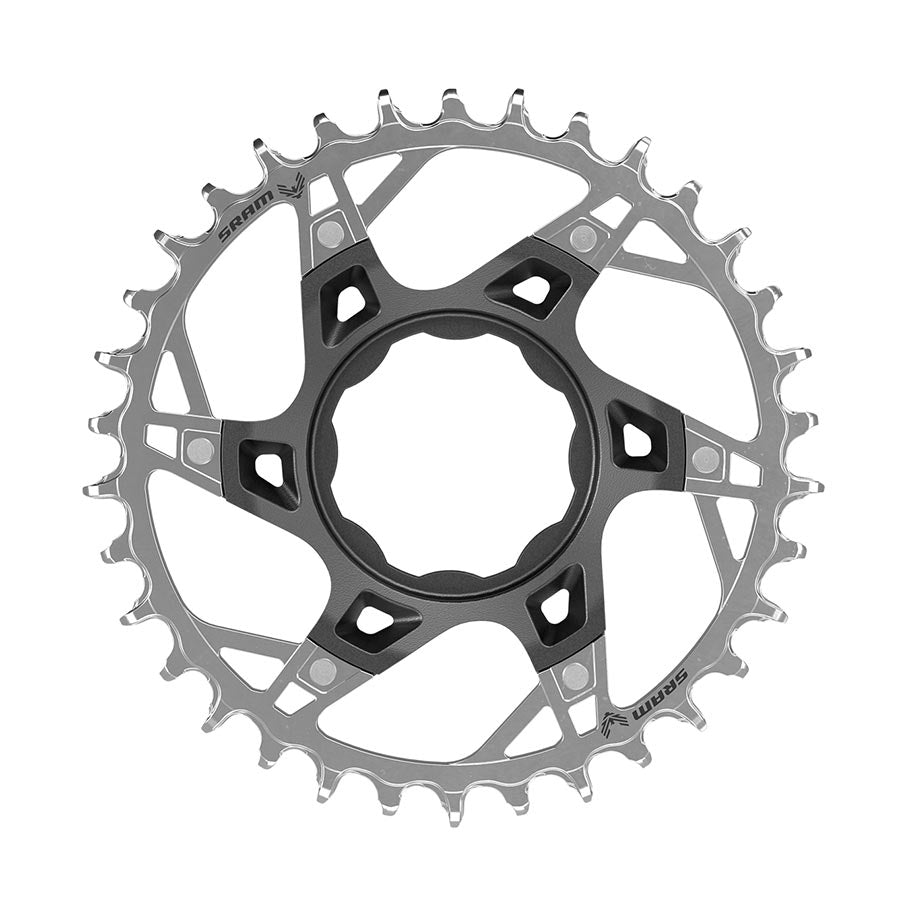SRAM, XX T-Type TQ, Chainring, Teeth: 32, Speed: 12, BCD: Direct Mount, Aluminum/Steel, Silver