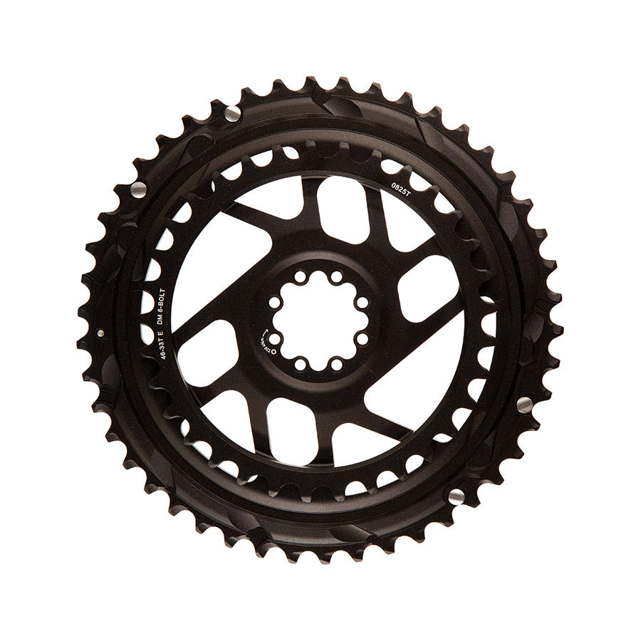 SRAM, Rival E1 2x Direct Mount, Chainring, Teeth: 46/33, Speed: 12, BCD: Direct Mount SRAM 8 Bolt, Black
