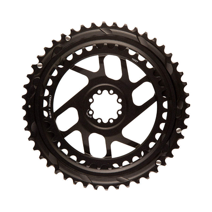 SRAM, Rival E1 2x Direct Mount, Chainring, Teeth: 48/35, Speed: 12, BCD: Direct Mount SRAM 8 Bolt, Black
