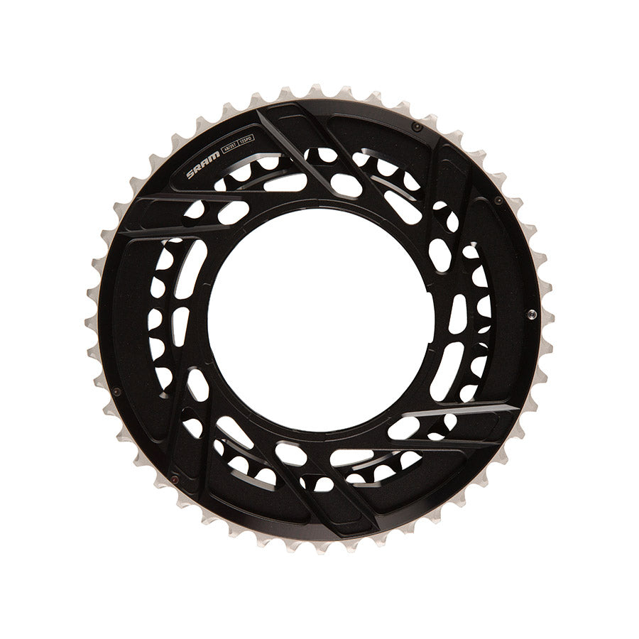 SRAM, Force E1 2x Thread Mount, Chainring, Teeth: 46/33, Speed: 12, BCD: Thread Mount, Black