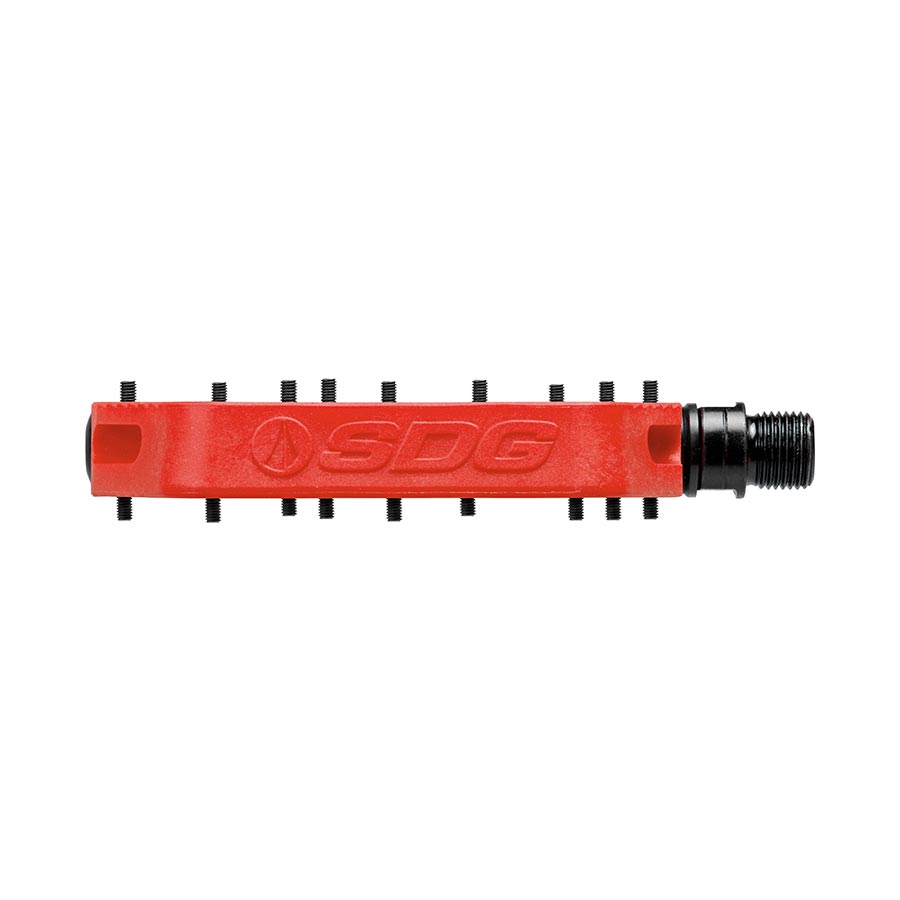 SDG Components, Comp, Platform Pedals, Body: Composite, Spindle: Cr-Mo, 9/16'', Red, Pair