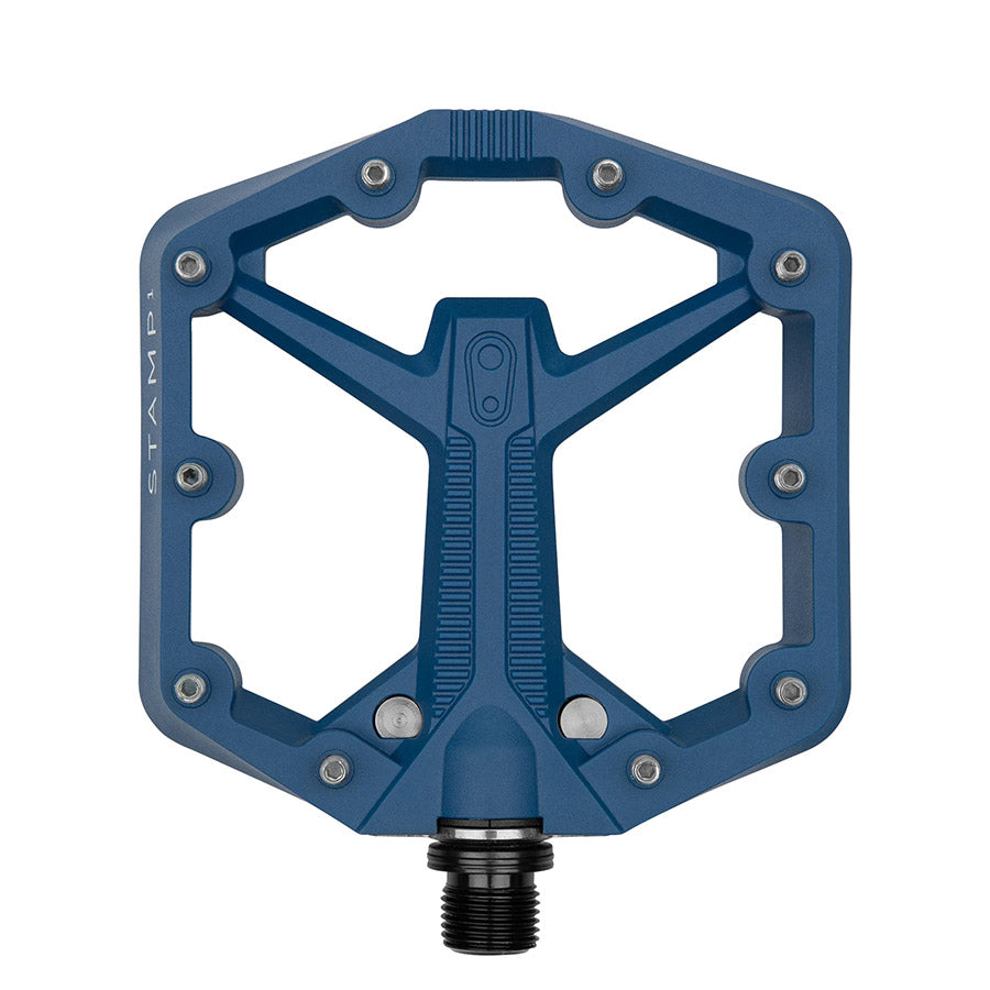 crankbrothers, STAMP 1, Platform Pedals, Body: Composite, Spindle: Cr-Mo, 9/16'', Black, Pair, Large