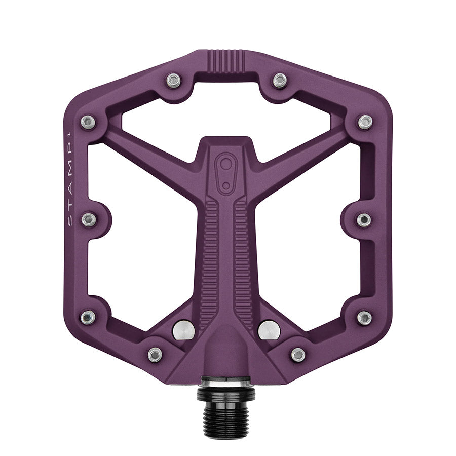 crankbrothers, STAMP 1, Platform Pedals, Body: Composite, Spindle: Cr-Mo, 9/16'', Green, Pair, Large