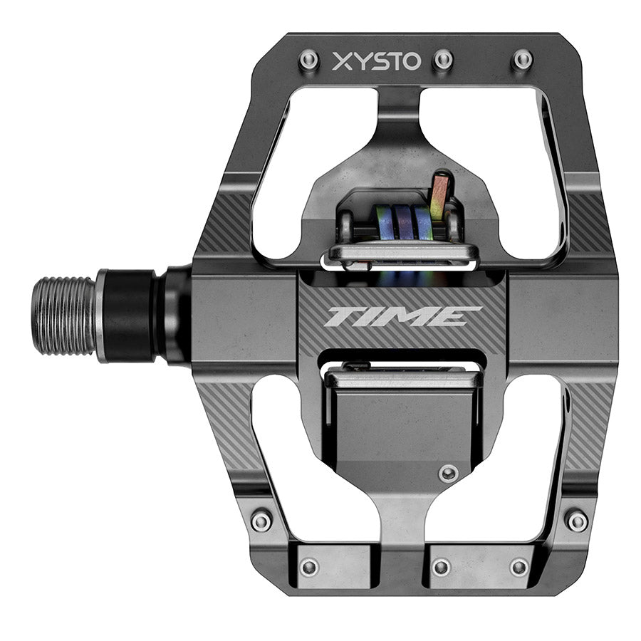TIME, Xysto A1, Pedals, Body: Aluminum, Spindle: Steel, 9/16'', Grey, Pair