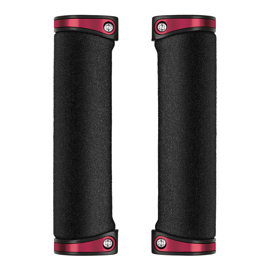 crankbrothers, Cobalt Grips, Grips, 130mm, Black/Red, Pair