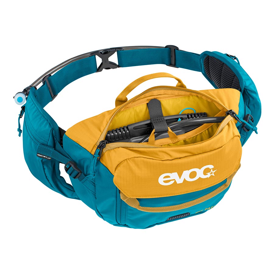 EVOC, Hip Pack 3L + 1.5L Bladder, Hydration Bag, Volume: 3L, Bladder: Included (1.5L), Stone