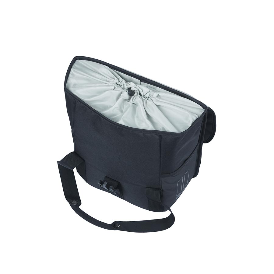 Basil, Go Simple, Pannier, 16L, Black