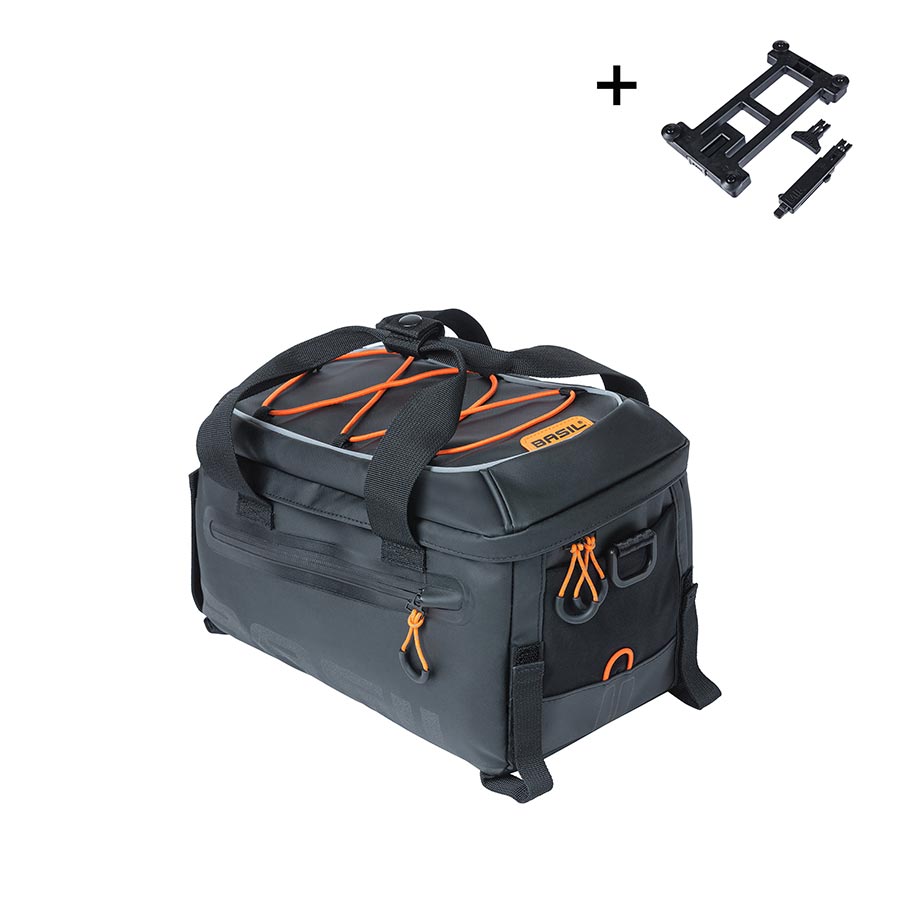 Basil, 18308 Miles MIK, Trunk Bag, 7L, Black/Orange