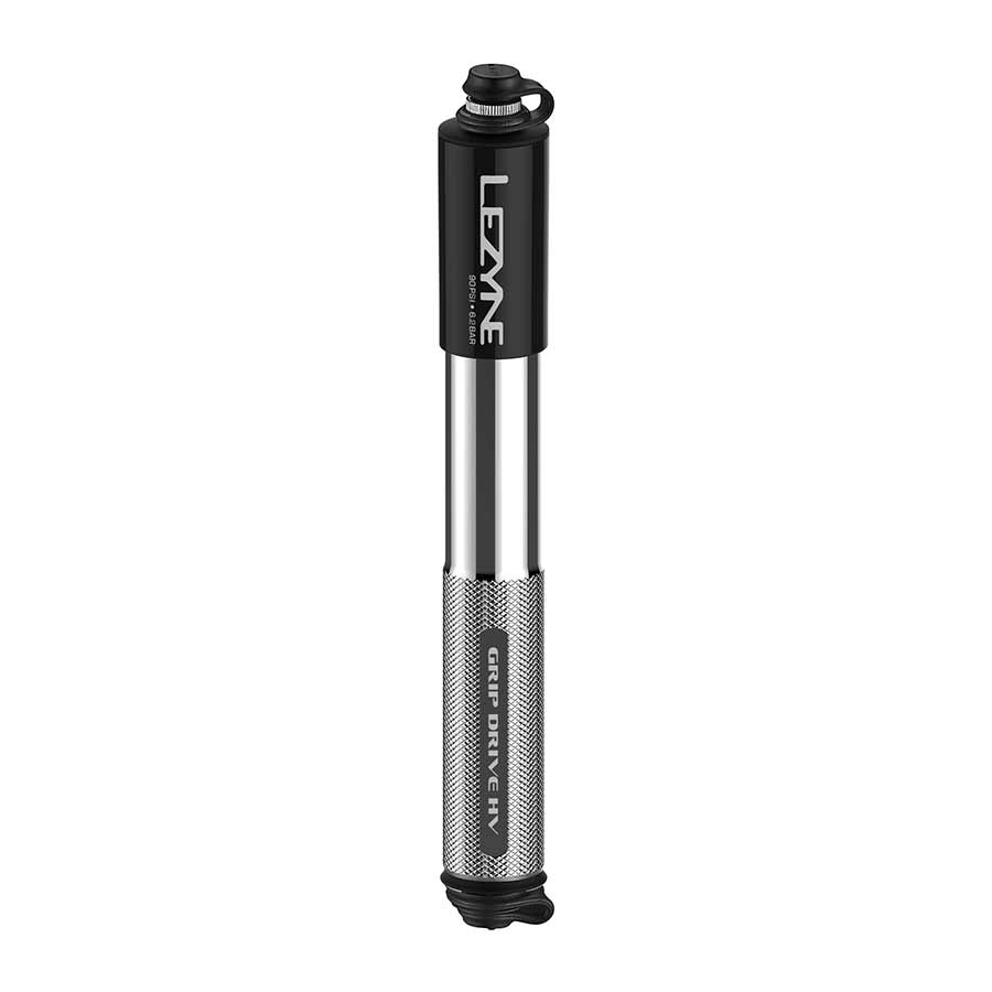 Lezyne, Grip Drive HV, Pump, ABS Flip Chuck, 90PSI, Silver, M, 231mm