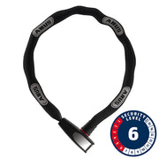 Abus, 6806K Catena Reflective, Chain Lock, Key, 6mm, 110cm, 3.6', Black Reflective
