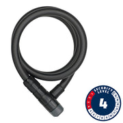 Abus, 6412K, Cable lock, Key, 12mm, 85cm, Black