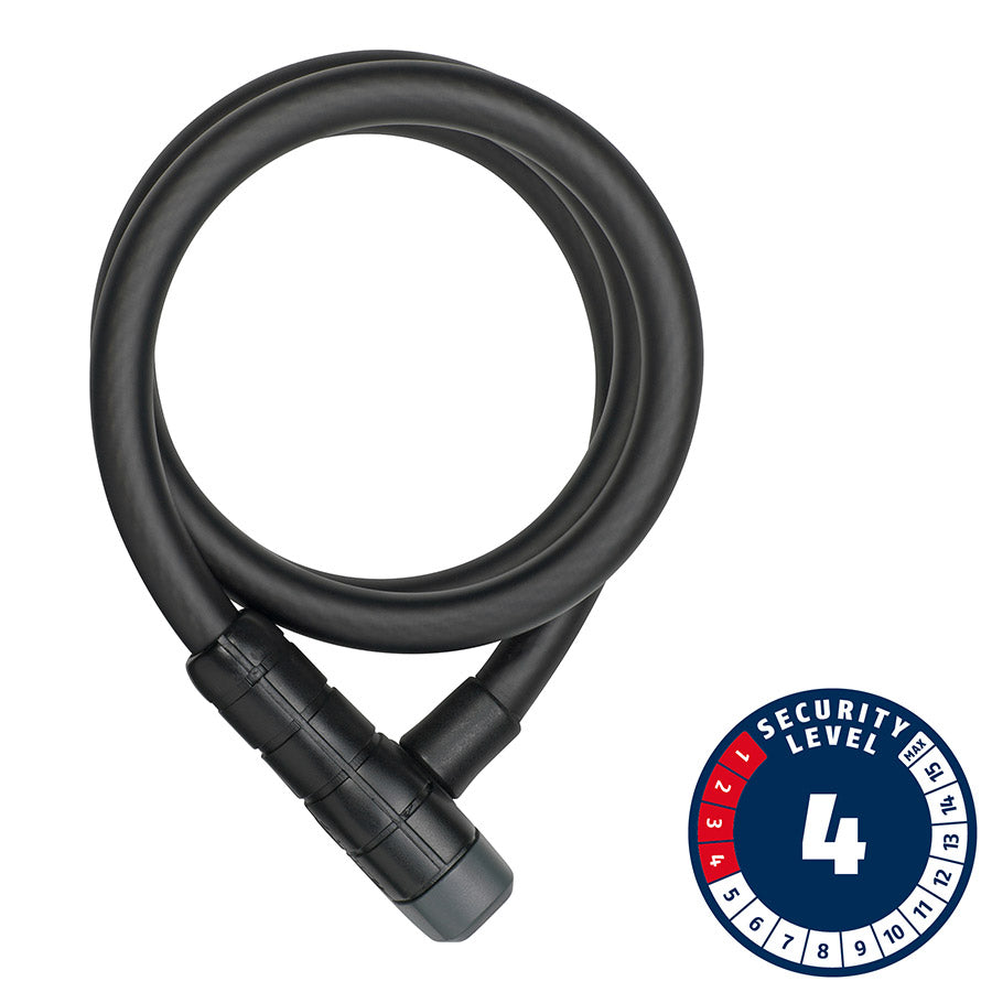 Abus, 6412K, Cable lock, Key, 12mm, 85cm, Black