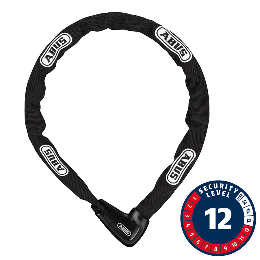Abus, Steel-O-Chain 9809K XPlus, Chain Lock, Key, 9mm, 85cm, 2.8', Black