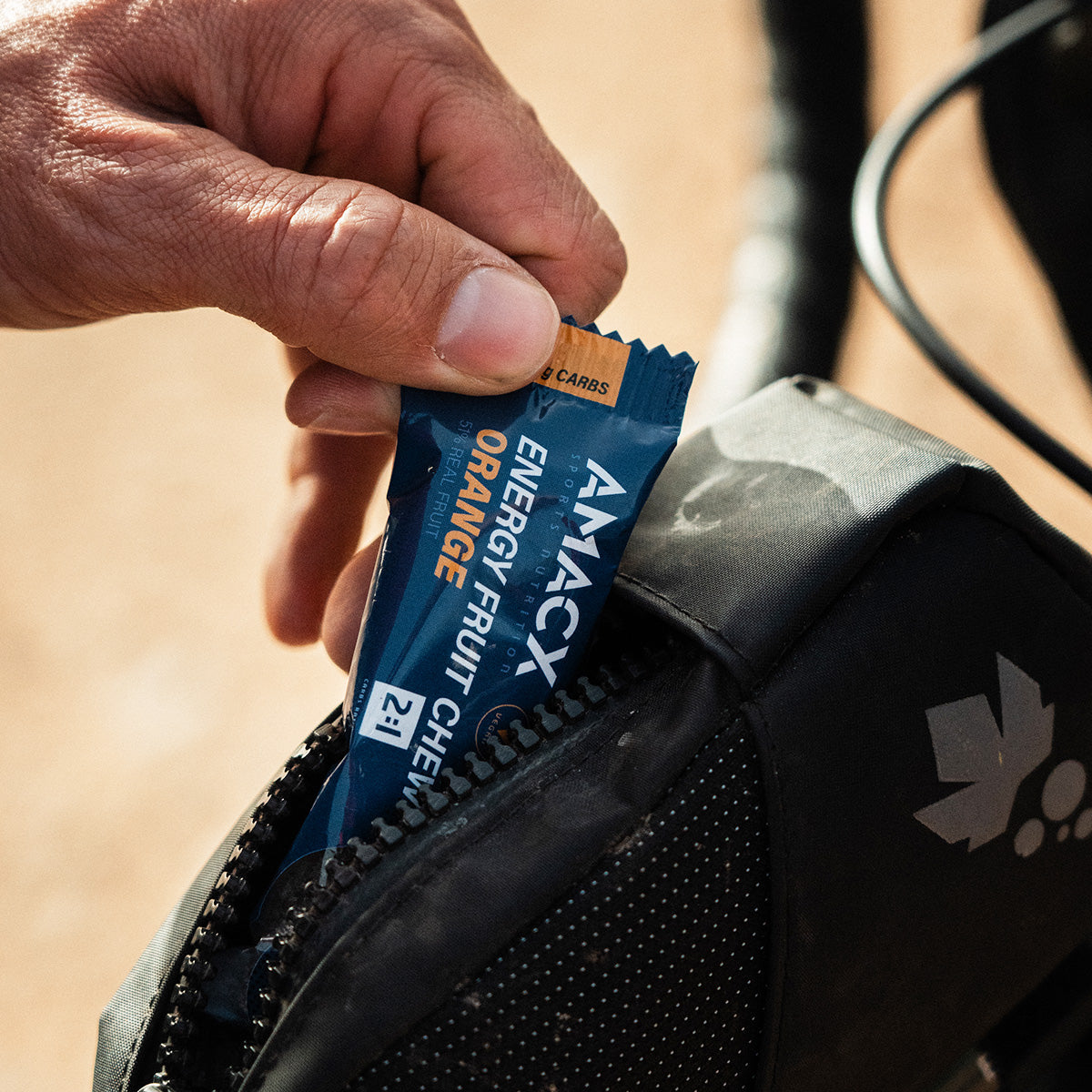 Bonbons énergétiques à mâcher aux fruits à l'orange | Paquet de 12