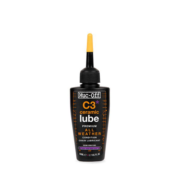 Muc-Off C3 Ceramic Dry Lube - Lubrifiant Chaîne Vélo Temps Sec - 50ml