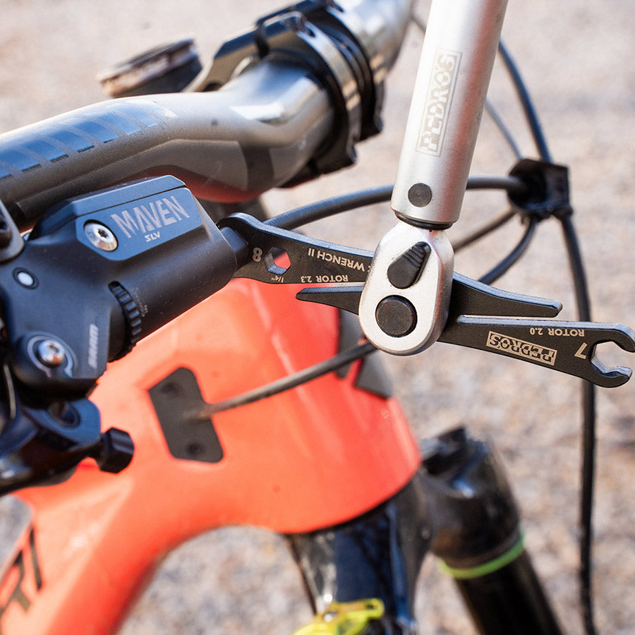 Pedros, Disc Wrench II, 7 & 8mm flare wrenches plus two rotor truing slots