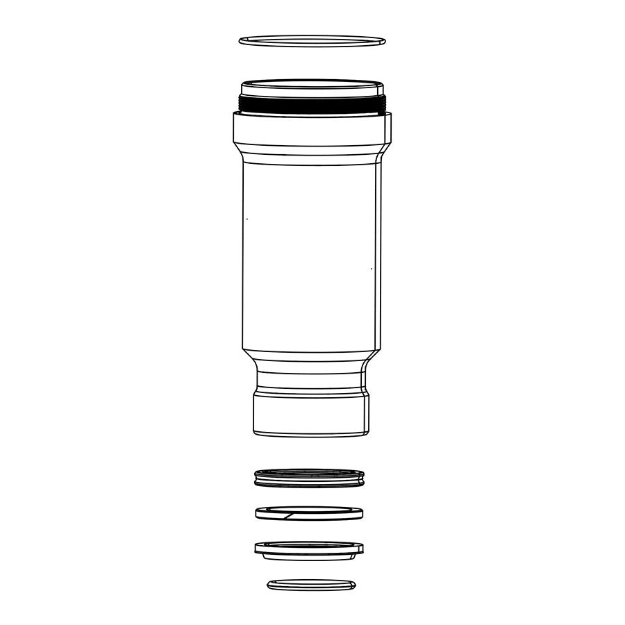 RockShox, SIDluxe Debonair Air Can, 165/190x37.5-45mm, 11.4118.059.005
