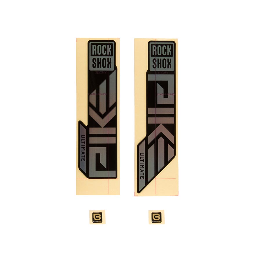 RockShox, Decal Kit for Pike Ultimate 2023, Matte Copper for High Gloss Black