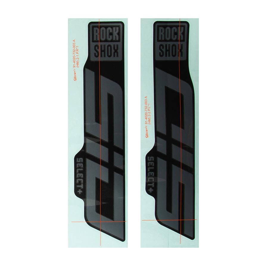 RockShox, Decal Kit for SID 35 D1, Gloss Polar Foil for Blue Crush, Kit