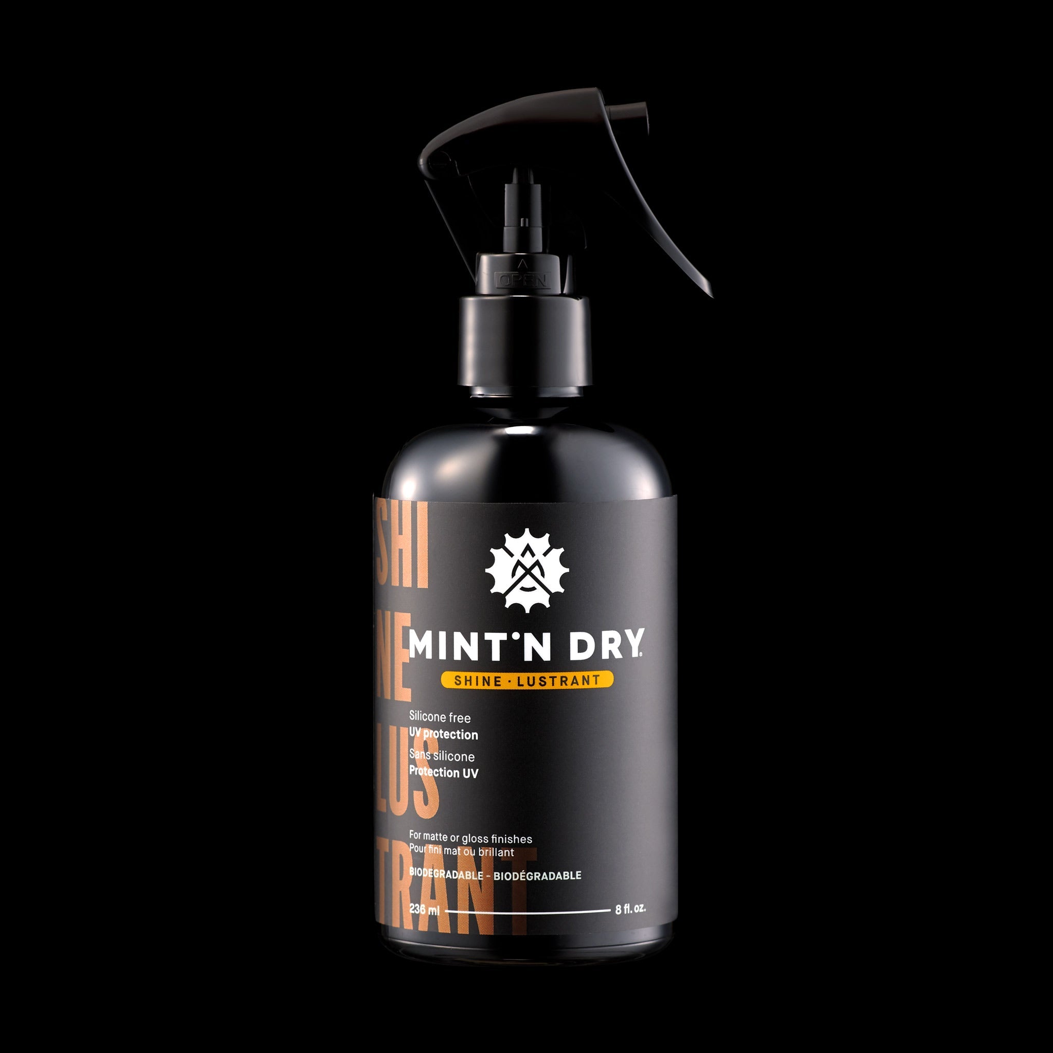 MINT'N DRY Bike Shine - Silicone-Free Protection Against Dust, Water, and UV Damage
