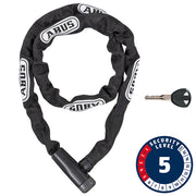 Abus, Steel-O-Chain 5805K Chain with key lock, 5mm x 110cm (5mm x 3.6'), Black
