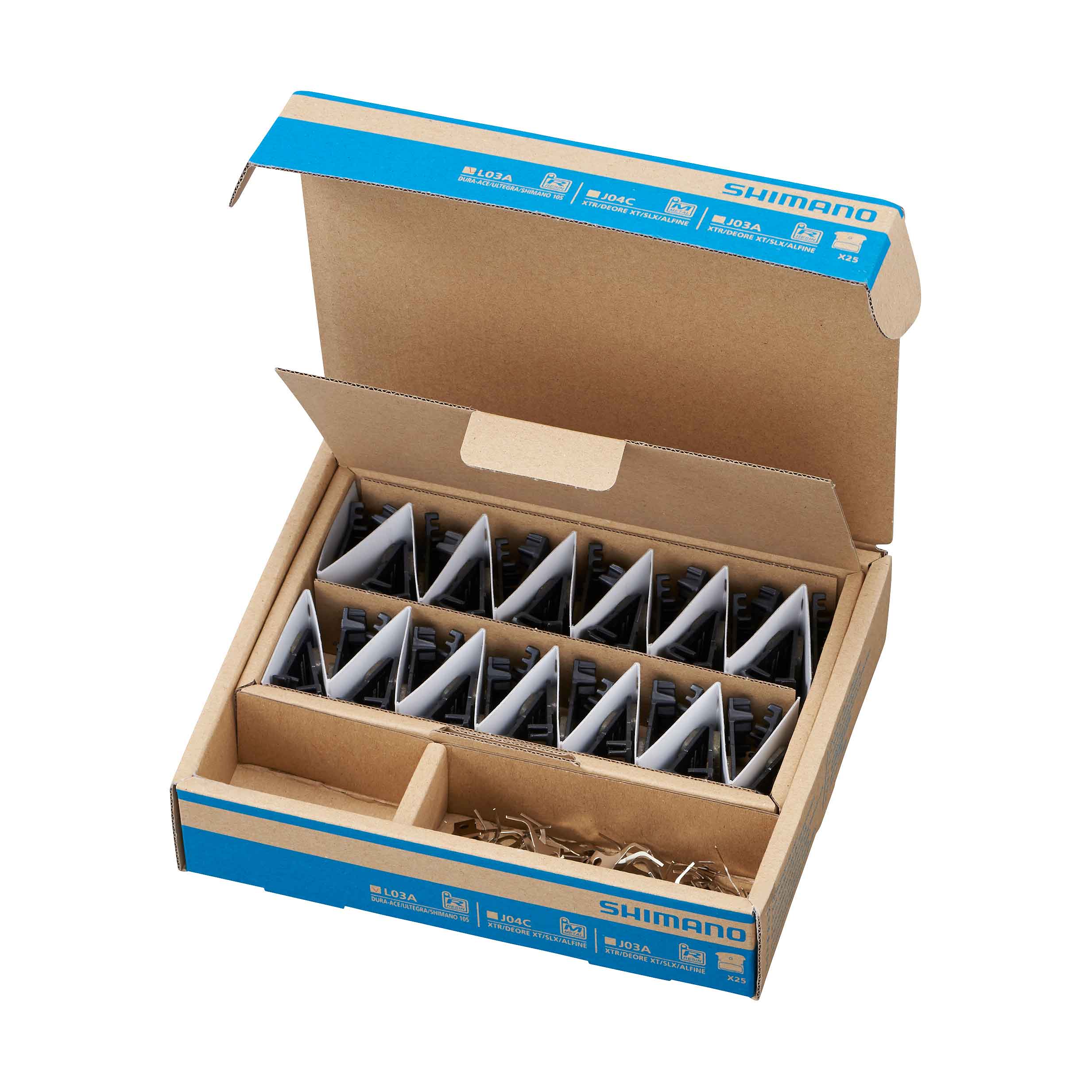Shimano L05A-RF RESIN PAD W/FIN & SPRING, 25 PAIRS Hg small parts